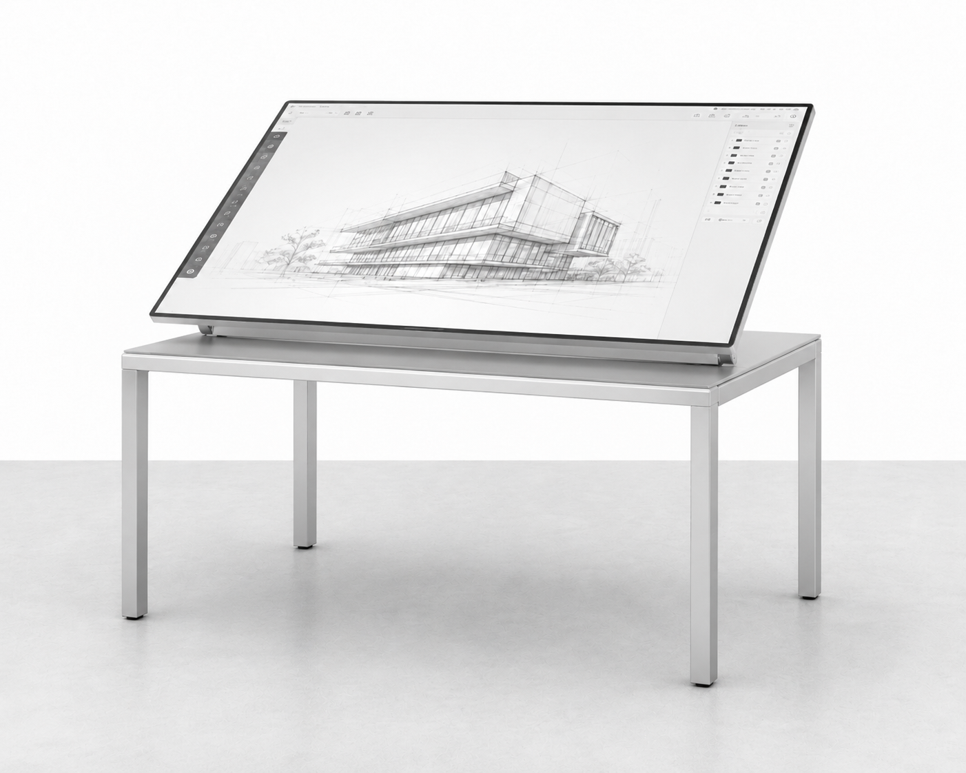 TouchTable drafting-table touch display